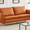 Canapé 3 Places En Cuir Camel LADOGA