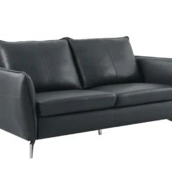 Canapé 2 Places En Cuir Noir LADOGA 8 Canapé 2 Places En Cuir Noir LADOGA -Promos Chesteris Boutique canape 8345911