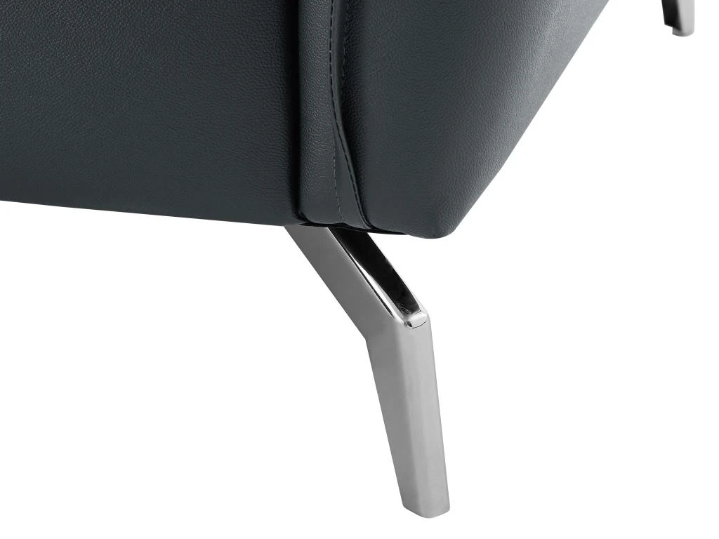 Canapé 2 Places En Cuir Noir LADOGA 5 Canapé 2 Places En Cuir Noir LADOGA – Image 5