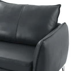 Canapé 2 Places En Cuir Noir LADOGA 9 Canapé 2 Places En Cuir Noir LADOGA -Promos Chesteris Boutique canape 8345919