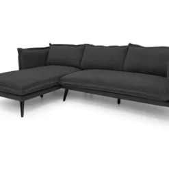 Canapé D'angle Gauche En Tissu Noir OCTAVIE -Promos Chesteris Boutique canape 8492659