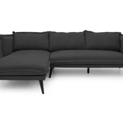 Canapé D'angle Gauche En Tissu Noir OCTAVIE -Promos Chesteris Boutique canape 8492661