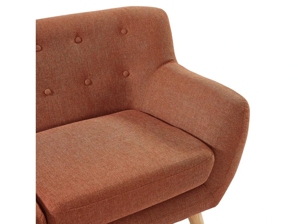 Canapé 2 Places En Tissu Orange SERTI II 5 Canapé 2 Places En Tissu Orange SERTI II – Image 5