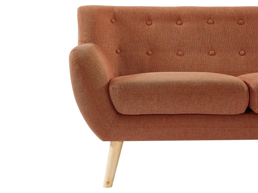 Canapé 2 Places En Tissu Orange SERTI II 3 Canapé 2 Places En Tissu Orange SERTI II – Image 3