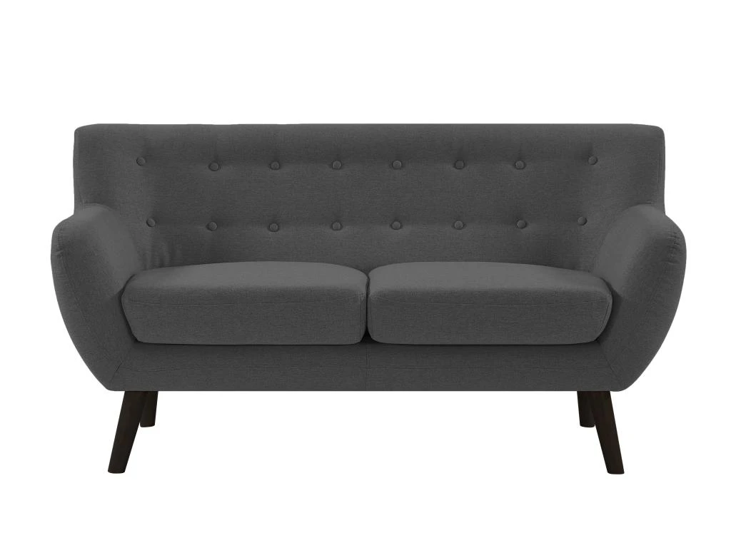 Canapé 2 Places En Tissu Anthracite SERTI 4 Canapé 2 Places En Tissu Anthracite SERTI – Image 4