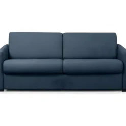 Canapé Tissu Bleu Foncé Convertible Express LISSA - 3 Places.