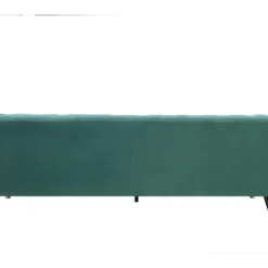 Canapé Fixe En Velours "Gloria" - 216 X 86 X 76 Cm - 3 Places - Vert Foncé -Promos Chesteris Boutique canape 8913341