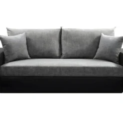 Canapé Droit "Allen S" - 3 Places - Noir / Gris -Promos Chesteris Boutique canape 8913683