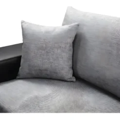 Canapé Droit "Allen S" - 3 Places - Noir / Gris -Promos Chesteris Boutique canape 8913685