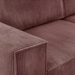 Canapé Convertible 3 Places Avec Coffre De Rangement En Velours Côtelé Vieux Rose - Harper 9 Canapé Convertible 3 Places Avec Coffre De Rangement En Velours Côtelé Vieux Rose - Harper -Promos Chesteris Boutique canape 9168131