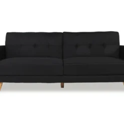 Canapé Convertible Rafael Tissu Noir