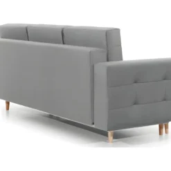 Canapé 3 Places Convertible - En Tissu Velours De Qualité Gris, ASVENA VELOURS -Promos Chesteris Boutique canape 9168403