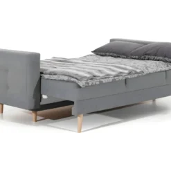 Canapé 3 Places Convertible - En Tissu De Qualité Gris, ASVENA -Promos Chesteris Boutique canape 9168559