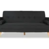 Canapé Convertible Scandinave Tao Tissu Noir