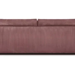 Canapé Convertible 3 Places En Velours Côtelé Rose Blush Avec Coffre De Rangement - Robin -Promos Chesteris Boutique canape 9168763