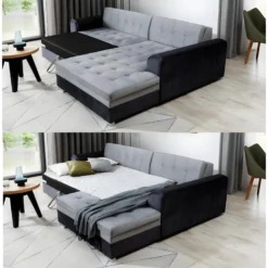 Canapé D'angle Convertible En Tissu Velours Luxe, Chocolat Et Marron, 5 Places, Angle Droit (vu De Face), SOHO VELOURS 7 Canapé D'angle Convertible En Tissu Velours Luxe, Chocolat Et Marron, 5 Places, Angle Droit (vu De Face), SOHO VELOURS -Promos Chesteris Boutique canape 9168875