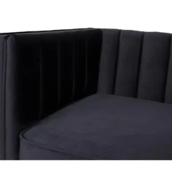 Canapé 3 Places James Velours Noir Pieds Doré -Promos Chesteris Boutique canape 9169063