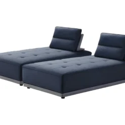 Canapé D'angle Réversible Et Modulable Tissu Bleu - LOUNGE -Promos Chesteris Boutique canape 9169169