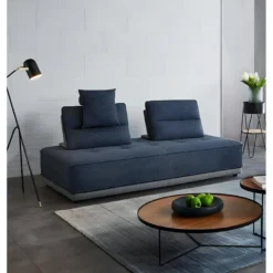 Canapé D'angle Réversible Et Modulable Tissu Bleu - LOUNGE -Promos Chesteris Boutique canape 9169171