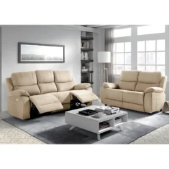 VALENCE - Canapé Fixe 2 Places Tissu Beige 5 VALENCE - Canapé Fixe 2 Places Tissu Beige -Promos Chesteris Boutique canape 9169345