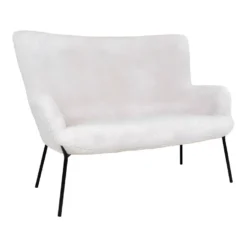 FINTRY - Canapé 2 Places Imitation Laine Et Piétement Métal -Promos Chesteris Boutique canape 9169501