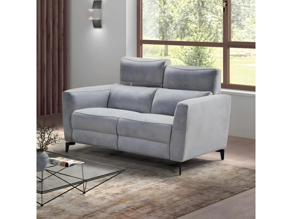 MUMBAI - Canapé Fixe 2 Places Gris Foncé 1 MUMBAI - Canapé Fixe 2 Places Gris Foncé