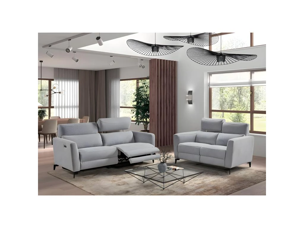 MUMBAI - Canapé Fixe 2 Places Gris Foncé 2 MUMBAI - Canapé Fixe 2 Places Gris Foncé – Image 2