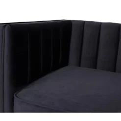 Canapé 2 Places James Velours Noir Pieds Doré -Promos Chesteris Boutique canape 9169909