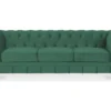 Canape Chesterfield Velours 3 Places Altesse Vert