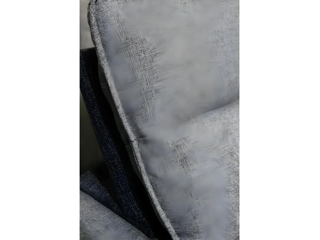 Canapé D'angle Modulable Tissu Gris Et Bleu - LOUNGE 5 Canapé D'angle Modulable Tissu Gris Et Bleu - LOUNGE – Image 5