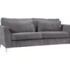 Canapé 3 Places Isla Velours Côtelé Gris - Gris