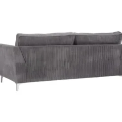 Canapé 3 Places Isla Velours Côtelé Gris - Gris 5 Canapé 3 Places Isla Velours Côtelé Gris - Gris -Promos Chesteris Boutique canape 9234311