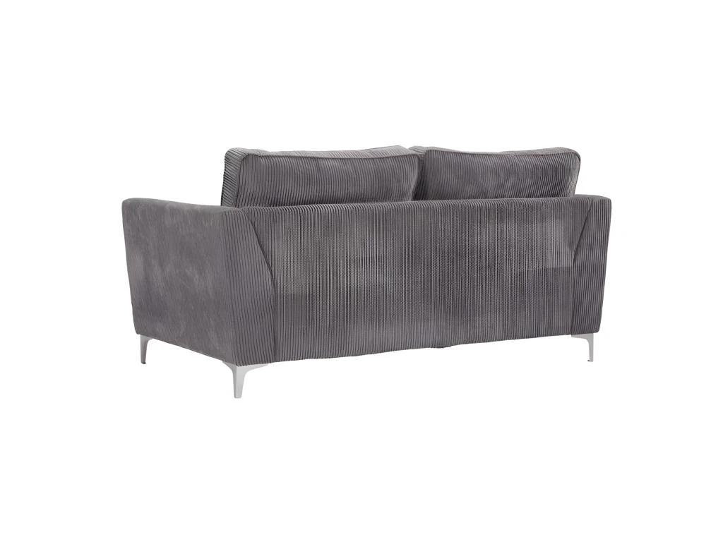 Canapé 2 Places Isla Velours Côtelé Gris - Gris 2 Canapé 2 Places Isla Velours Côtelé Gris - Gris – Image 2