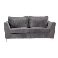 Canapé 2 Places Isla Velours Côtelé Gris - Gris 5 Canapé 2 Places Isla Velours Côtelé Gris - Gris -Promos Chesteris Boutique canape 9234353