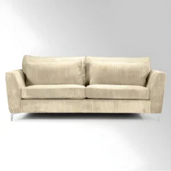 Canapé 3 Places Isla Velours Côtelé Beige - Beige -Promos Chesteris Boutique canape 9234467