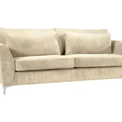 Canapé 3 Places Isla Velours Côtelé Beige - Beige -Promos Chesteris Boutique canape 9234471