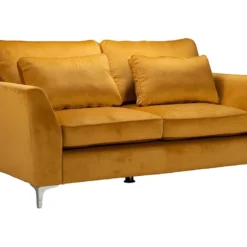 Canapé 2 Places Isla Velours Jaune Bluvel - Jaune