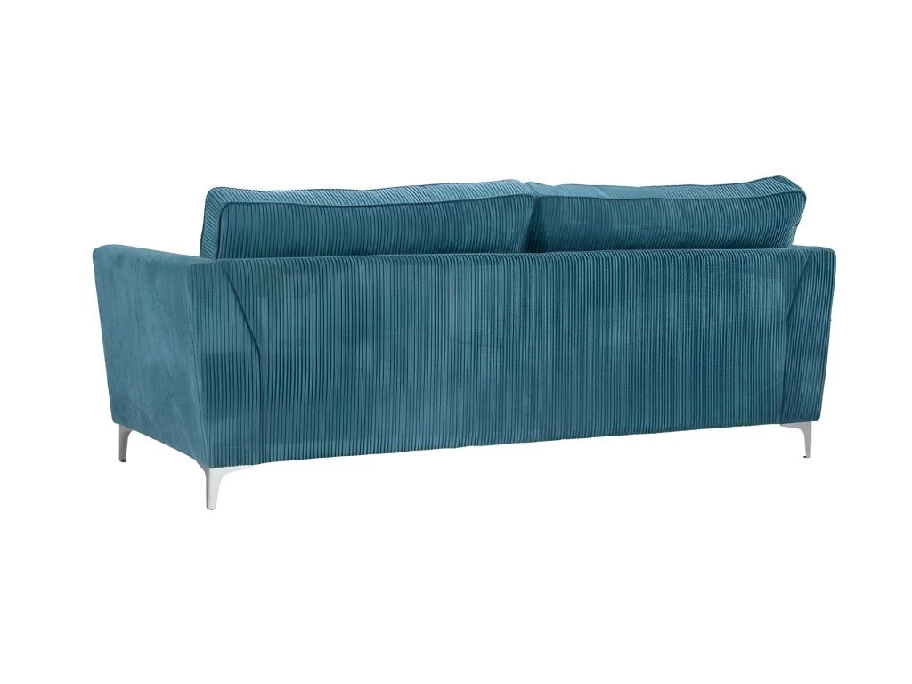 Canapé 3 Places Isla Velours Côtelé Bleu - Bleu 3 Canapé 3 Places Isla Velours Côtelé Bleu - Bleu – Image 3