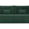 Canapé Convertible 3 Places Avec Coffre De Rangement En Velours Côtelé Vert Foncé - Milla