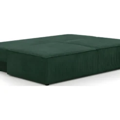 Canapé Convertible 3 Places Avec Coffre De Rangement En Velours Côtelé Vert Foncé - Milla -Promos Chesteris Boutique canape 9316203