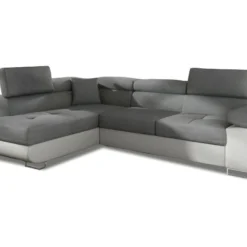 Canapé D'angle Gauche Convertible Marius Gris Et Blanc -Promos Chesteris Boutique canape 9479809