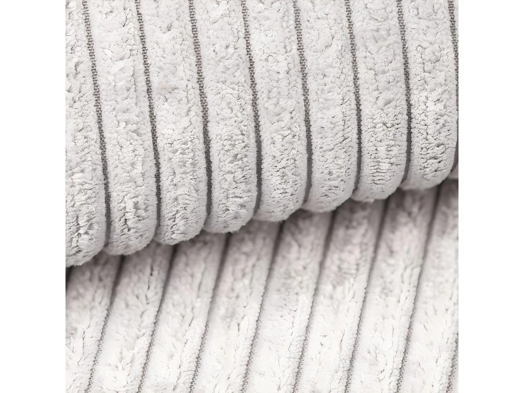 Canapé D'angle Réversible Et Convertible 4 Places Avec Coffre Isaac Velours Côtelé Blanc Cassé 5 Canapé D'angle Réversible Et Convertible 4 Places Avec Coffre Isaac Velours Côtelé Blanc Cassé – Image 5