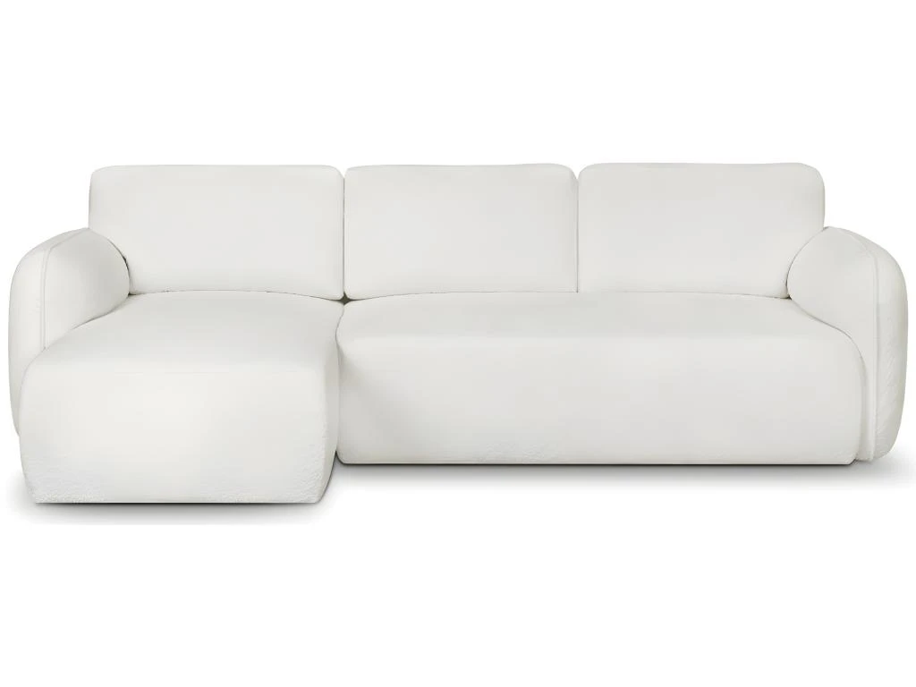 Canapé D'angle Réversible Convertible 5 Places Avec Coffre De Rangement En Tissu Bouclettes écru - Cozy 1 Canapé D'angle Réversible Convertible 5 Places Avec Coffre De Rangement En Tissu Bouclettes écru - Cozy