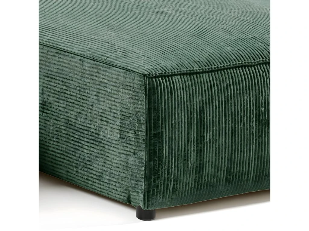 Canapé D'angle Réversible Et Convertible 4 Places Avec Coffre Isaac Velours Côtelé Vert Sapin 3 Canapé D'angle Réversible Et Convertible 4 Places Avec Coffre Isaac Velours Côtelé Vert Sapin – Image 3