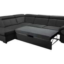 Canapé D'angle Convertible En Cuir Italien De Luxe 5/6 Places TONY, Avec Coffre, Noir, Angle Gauche 8 Canapé D'angle Convertible En Cuir Italien De Luxe 5/6 Places TONY, Avec Coffre, Noir, Angle Gauche -Promos Chesteris Boutique canape 9481797