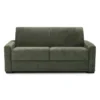 Canapé Convertible 3 Places En Velours Fines Côtes Vert - Ouverture Express - Anzio