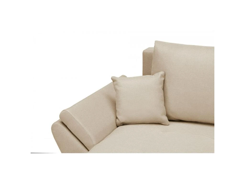 Canapé D'angle Réversible Et Convertible HELIX, Couleur Beige, 4 Places Avec Coffre De Rangement 2 Canapé D'angle Réversible Et Convertible HELIX, Couleur Beige, 4 Places Avec Coffre De Rangement – Image 2