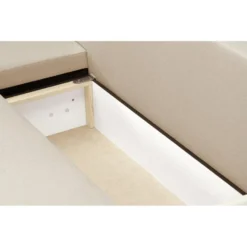 Canapé D'angle Réversible Et Convertible HELIX, Couleur Beige, 4 Places Avec Coffre De Rangement 9 Canapé D'angle Réversible Et Convertible HELIX, Couleur Beige, 4 Places Avec Coffre De Rangement -Promos Chesteris Boutique canape 9482309