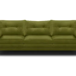 Canapé 3 Places Convertibles En Velours Vert Olive - Viktor