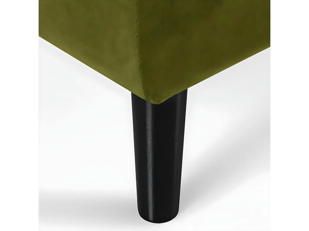 Canapé 3 Places Convertibles En Velours Vert Olive - Viktor 4 Canapé 3 Places Convertibles En Velours Vert Olive - Viktor – Image 4